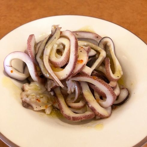 真イカのパプリカソース　サイゼリヤ