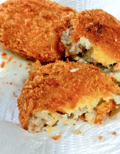 揚げたら中身が全部どっかいった コロッケ 元気が出る 中身 なくなる 料理