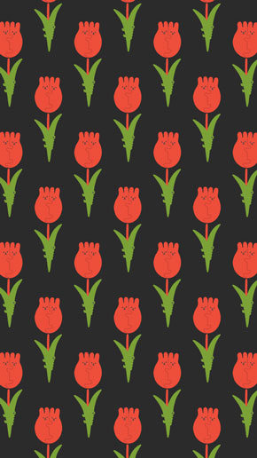 唐辛子 みせかけて ハブ対マングース 柄 壁紙 イラスト shimizu だまし絵 デザイン