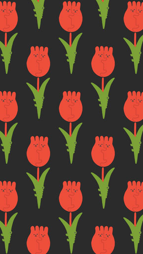 唐辛子 みせかけて ハブ対マングース 柄 壁紙 イラスト shimizu だまし絵 デザイン