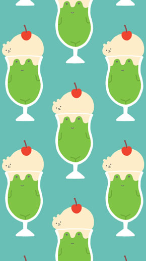 唐辛子 みせかけて ハブ対マングース 柄 壁紙 イラスト shimizu だまし絵 デザイン