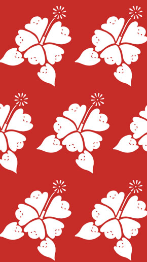 唐辛子 みせかけて ハブ対マングース 柄 壁紙 イラスト shimizu だまし絵 デザイン