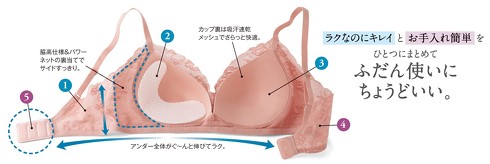 ディノスセシール洗濯機で洗えるブラ