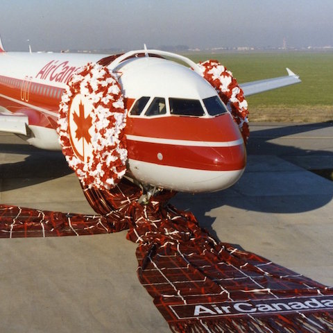 エアカナダ 飛行機 かわいい マフラー イヤーマフ