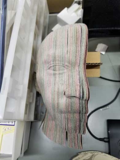 ジャンプ 顔 頭 立体 切り抜き ヘブンズ・ドアー ジョジョ