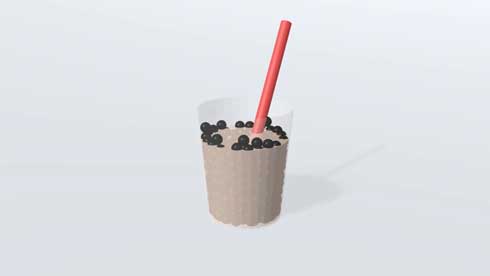 2秒ごとに2つに分裂 タピオカ 動画 バイバイン 増殖 増える CG