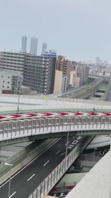 阪神高速 無人 クルマ 走ってない G20 大阪サミット 規制 通行止め