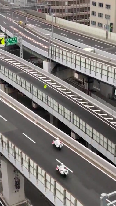 阪神高速 無人 クルマ 走ってない G20 大阪サミット 規制 通行止め