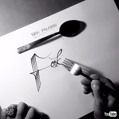 YAZIYOLCUSU レタリング 食器