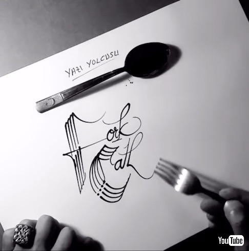 YAZIYOLCUSU レタリング 食器