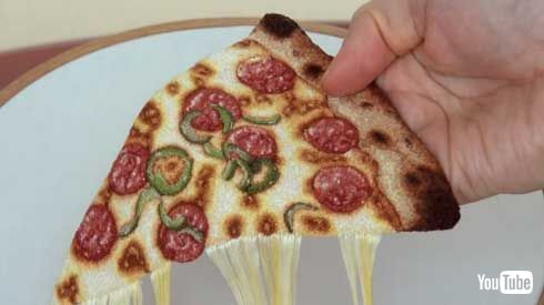 刺繍 ピザ チーズ 伸びる リアル フレンチノット ipnot