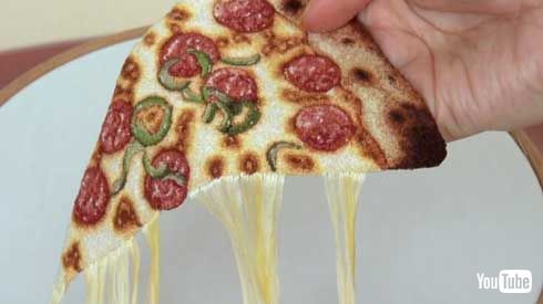 刺繍 ピザ チーズ 伸びる リアル フレンチノット ipnot