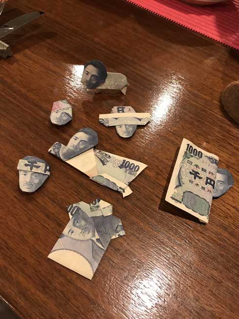 折り紙 おじさん お札 野口英世