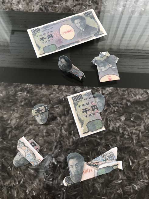 折り紙 おじさん お札 野口英世