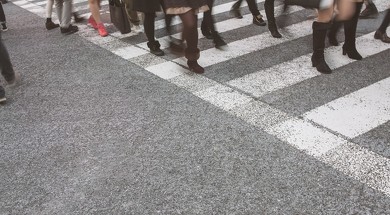はしご型の横断歩道