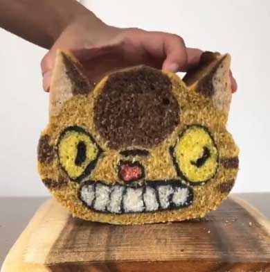 ネコバス パン 切る となりのトトロ イラスト かわいい