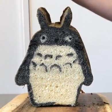 ネコバス パン 切る となりのトトロ イラスト かわいい