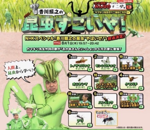 カマキリ先生 香川照之 NHK 昆虫