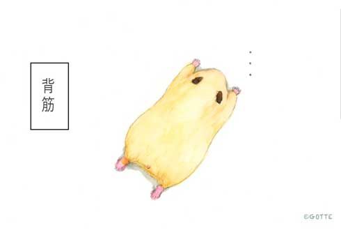 ハムスター 画家 GOTTE 筋トレ ハムちゃん かわいい イラスト 助六
