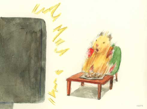 ハムスター 画家 GOTTE 筋トレ ハムちゃん かわいい イラスト 助六