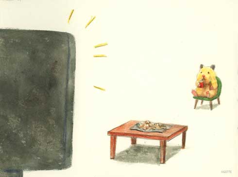 ハムスター 画家 GOTTE 筋トレ ハムちゃん かわいい イラスト 助六