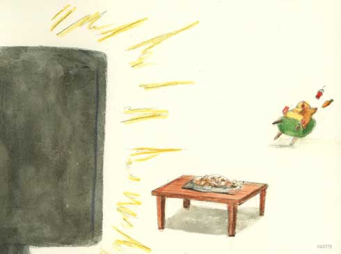 ハムスター 画家 GOTTE 筋トレ ハムちゃん かわいい イラスト 助六