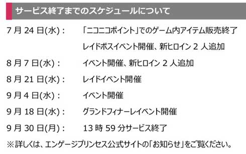 エンゲージプリンセス 眠れる姫君と夢の魔法使い ドワンゴ ゲーム サービス終了 栗田穣崇