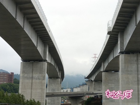 工事が続く新東名（御殿場JCT方面）