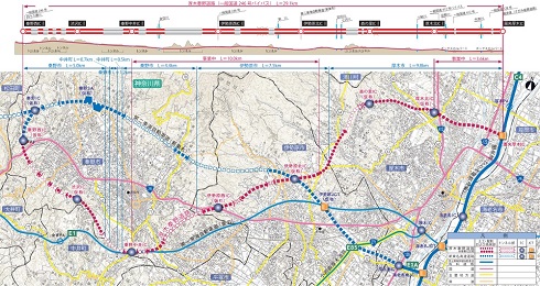 新東名と厚木秦野道路の位置関係