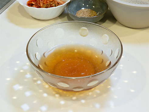 スープの材料を混ぜたところ