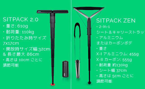 Sitpack ZEN 折りたたみ 椅子 世界最小 Y字 Makuake クラウドファンディング