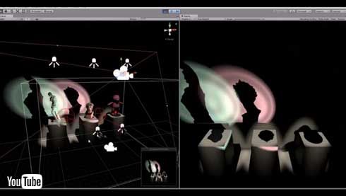 何も無い 懐中電灯 影ができる 不可視彫像 坪倉輝明 展示 アート VR プロジェクションマッピング