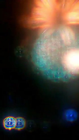 ドラえもんメガネで見た花火の様子