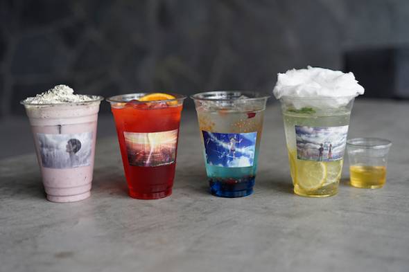 「天気の子」コラボカフェメニュードリンク4種イメージ