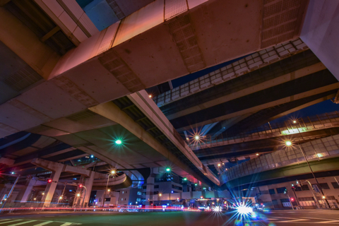 夜景 ジャンクション JCT かっこいい 写真