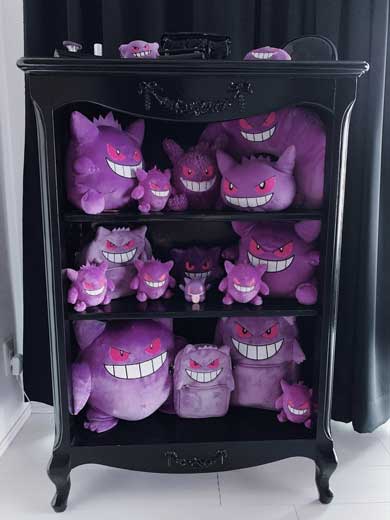 ゲンガー 部屋 ポケモン フワンテ おしゃれ 紫 黒 ぬいぐるみ コレクター