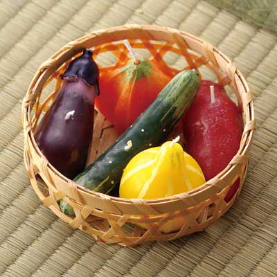 お供え野菜ローソク カメヤマ お盆 ろうそく キュウリ ナス