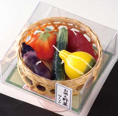 お供え野菜ローソク カメヤマ お盆 ろうそく キュウリ ナス