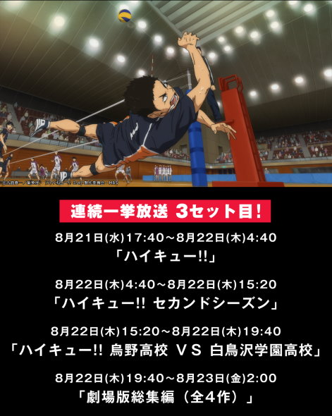 ハイキューの日 8月19日 avematv
