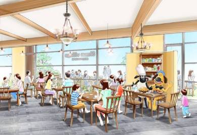 「ひつじのショーンビレッジ ショップ＆カフェ」キッチンエリアイメージ