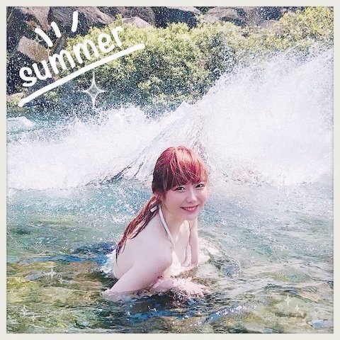 友達が水しぶき作ってくれた