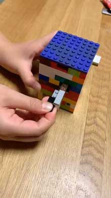 小6 娘 4時間 作った 力作 レゴ からくり箱 小学生