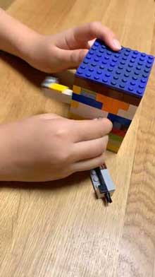小6 娘 4時間 作った 力作 レゴ からくり箱 小学生