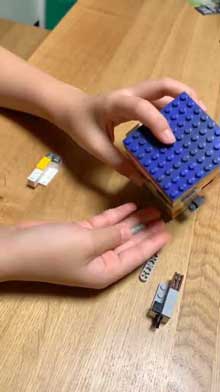 小6 娘 4時間 作った 力作 レゴ からくり箱 小学生