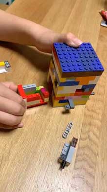 小6 娘 4時間 作った 力作 レゴ からくり箱 小学生