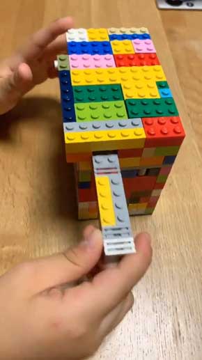 小6 娘 4時間 作った 力作 レゴ からくり箱 小学生