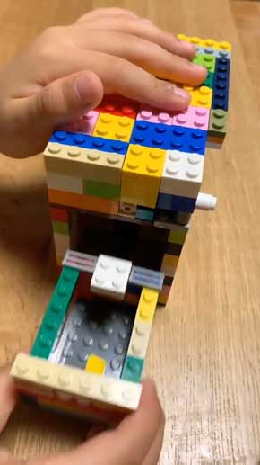 小6 娘 4時間 作った 力作 レゴ からくり箱 小学生