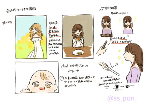 おススメの構図やレフ板の使い方や図解