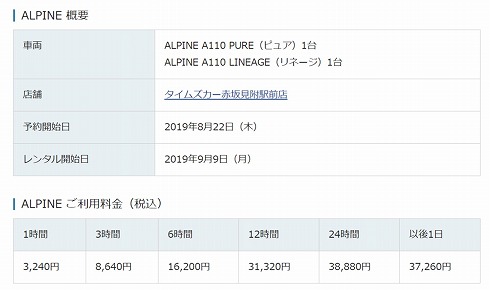 A110 PURE/LINEAGE