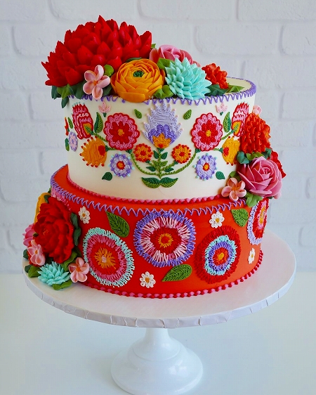 刺繍のようなケーキ